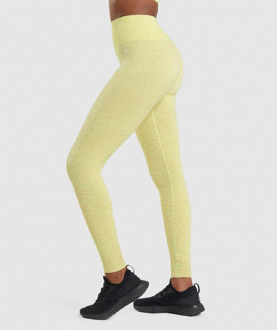 Gymshark Adapt Animal Seamless Ženske Tajice Žute | HR 3974PJJ